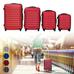 4 db-os merev falú bőrönd szett piros HOP1000938-3
