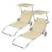 2db mobil napozó ágy árnyékolóval bézs HOP1000934-1 2db mobil napozó ágy árnyékolóval bézs HOP1000934-1