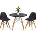4 db modern étkezőszék asztallal fekete HOP1001107-1 4 db modern étkezőszék asztallal fekete HOP1001107-1
