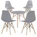 4 db modern étkezőszék asztallal szürke HOP1001107-2