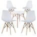 4 db modern étkezőszék asztallal fehér HOP1001107-3