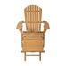 Kerti fa szék kihúzható lábtartóval natúr HOP1001163-1