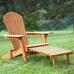 Kerti fa szék kihúzható lábtartóval natúr HOP1001163-1
