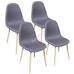 4db szövetborítású szék szürke HOP1001212-3