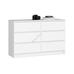 6-fiókos dupla komód fehér 120x77x40cm HOP1001291