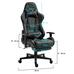 Gamer szék lábtartóval fekete HOP1001335-1 Gamer szék lábtartóval fekete HOP1001335-1