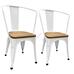 Panni fém étkezőszék világos fa üléssel 2db HOP1001226-1 Panni fém étkezőszék világos fa üléssel 2db HOP1001226-1