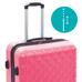 Utazóbőrönd szett kozmetikai táskával mályva HOP1001471-1