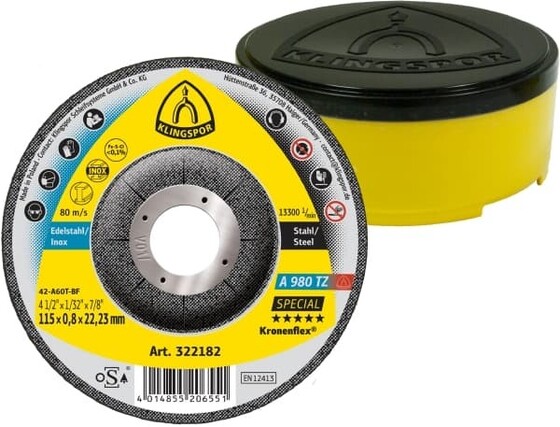 Klingspor A 980 TZ vágókorong 125x0,8x22,23 domború - 322183