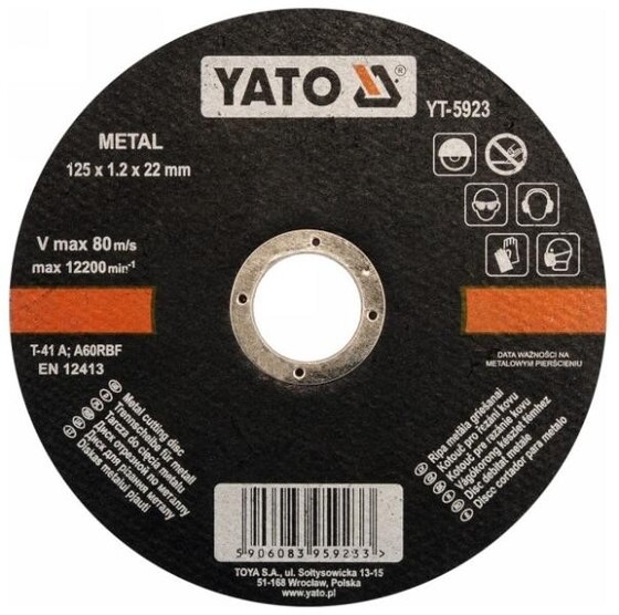 YATO Vágókorong fémre 125x1.2x22 - YT-5923