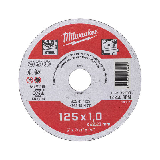 Milwaukee Vágókorong fémhez WSCS41/ 125 x 1 mm 1 db - 4932451477