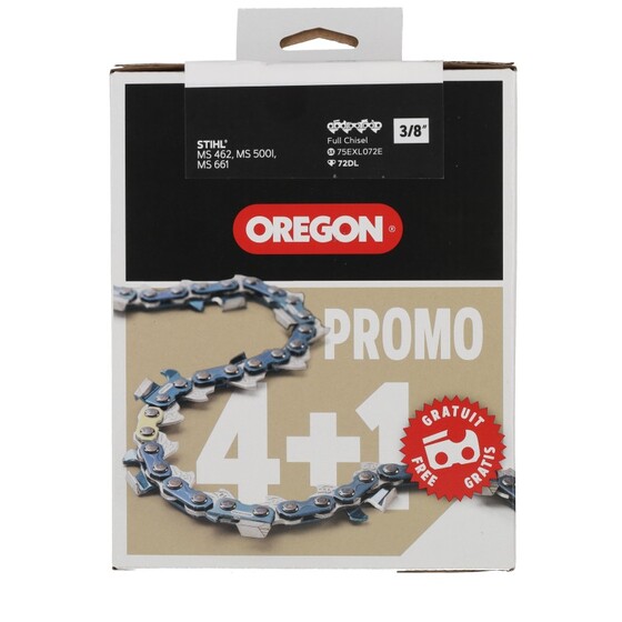 Lánc 3/8-1.6mm Oregon  75exl072e x 5 db 75EXL072E_PACK